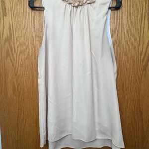 Elegant Cream Sleeveless Top